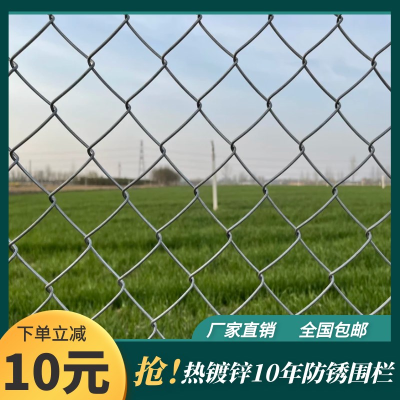 热镀锌铁丝网围栏铁网格网钢丝网勾花网养殖鸡羊狗果园防护隔离网