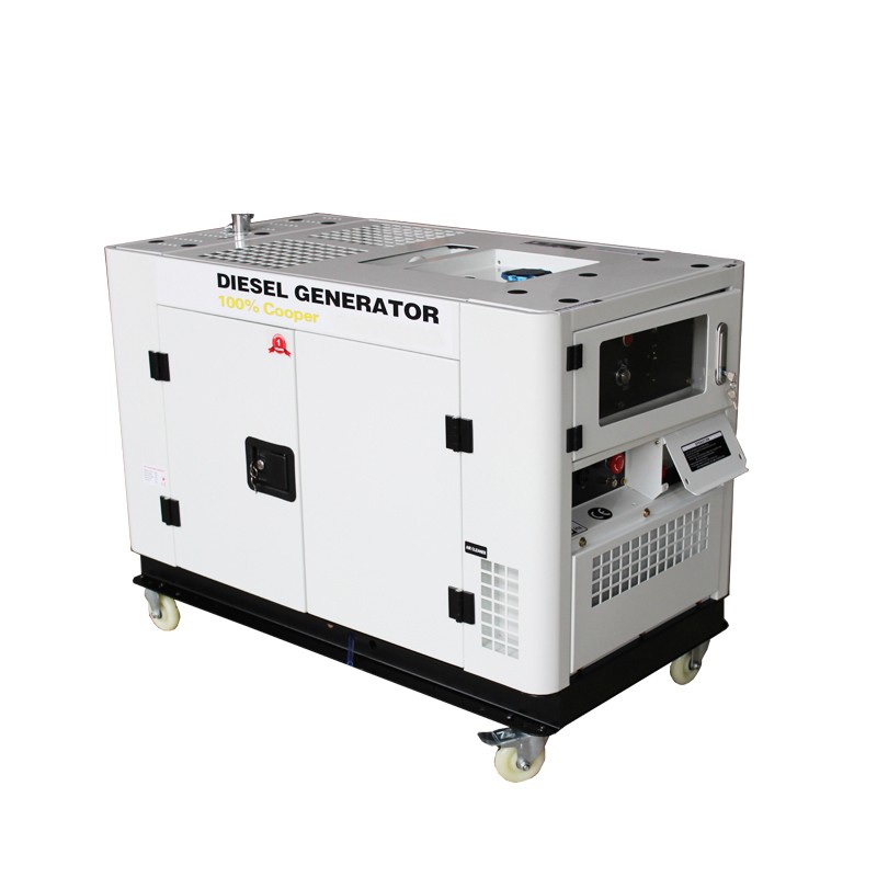 柴油双缸10/12/15KW发电机组静音水冷单三相220V380V千瓦小型风冷