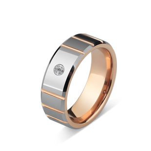 MOKANI不掉色钨金指环潮人单身戒指男士商务乌金介指简约食指戒子