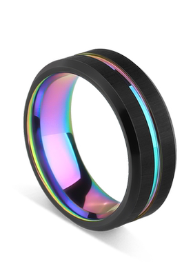 MOKANI潮牌炫彩嘻哈钨金指环