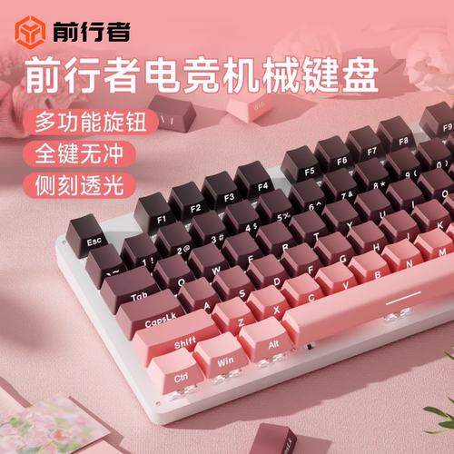 前行者黑莓侧刻有线机械键盘