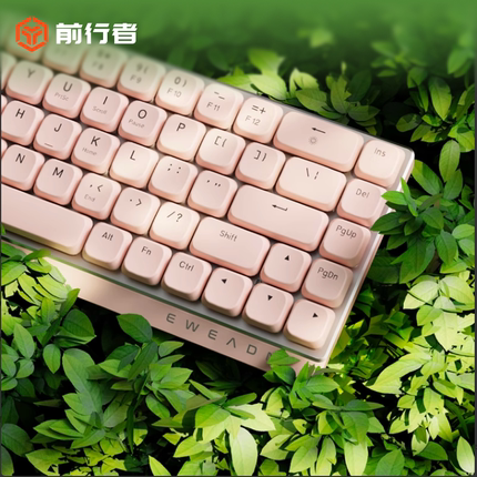 前行者MK68矮轴机械键盘鼠标套装有线静音打字手感好女生办公专用