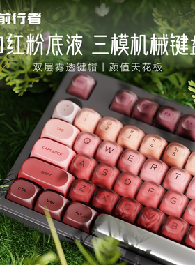 前行者口红粉底液无线机械键盘鼠标套装蓝牙电脑女生办公高颜值