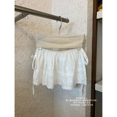 叠穿假下摆百搭蕾丝花边松紧腰屁帘半身裙女秋冬高腰内搭短裙 韩版