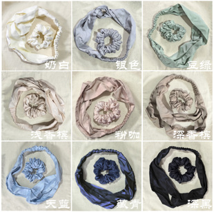 100%竹纤维素绉绸缎轻巧滑溜大肠发圈