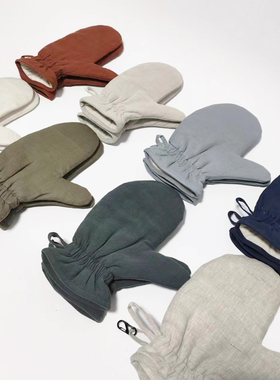 ONRAYS冬季纯亚麻纯棉内芯保暖手套天然健康环保