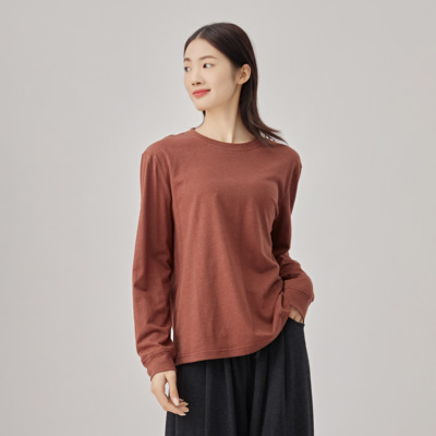 薄onrays基础百搭圆领长袖T恤衫