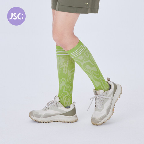 JSC提花运动膝下袜减震匹马棉