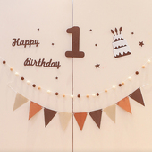 ins网红儿童1一周岁背景墙毛毡数字蛋糕宝宝生日布置派对场景装 饰