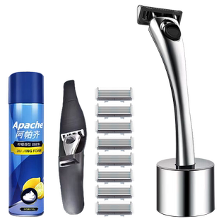 德国进口6层剃须刀手动阿帕齐刮脸刮胡刀片刀架阿帕奇剃须刀六层