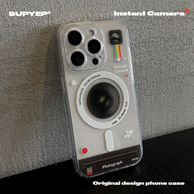 SUPYEP拍立得相机透明手机壳磁吸卡包磨砂可插卡照片简约ins风适用iPhone16ProMax苹果15Pro14