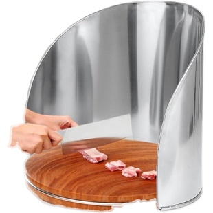 松木不锈钢砧板围防溅围板加厚挡板肉墩菜板挡围护边烧腊店档板罩