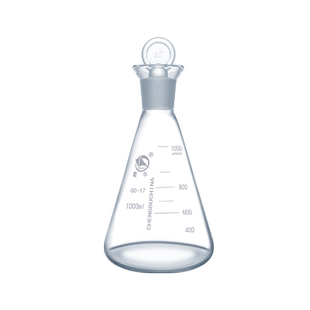 翌哲 玻璃具塞三角烧瓶碘量瓶定碘烧瓶50/100/150/250/500/1000/2000ml磨口锥形瓶耐高温实验器材