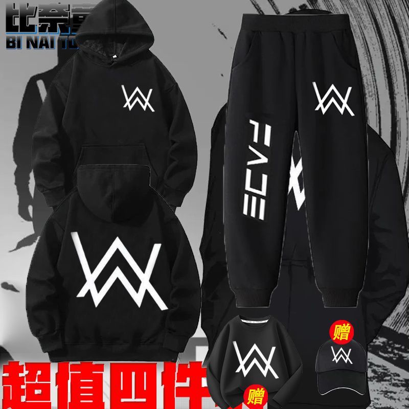 百大电音Alan Walker艾伦沃克faded同款连帽卫衣男宽松秋冬套装潮