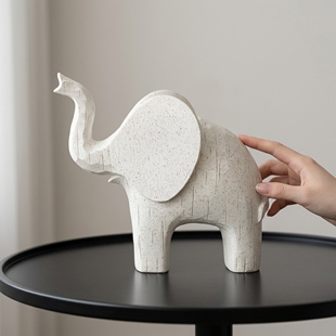 手工木雕大象摆件家居装 饰品客厅玄关动物造型工艺品