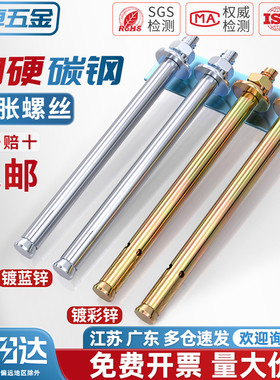 国标铁镀彩锌膨胀螺丝外膨胀螺栓拉爆爆炸螺钉膨胀管M6M8M10M12mm