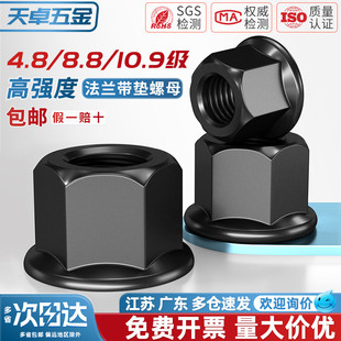 加高法兰面带垫螺帽六角厚螺丝母模具压板母M10M12M16M20M22 M30