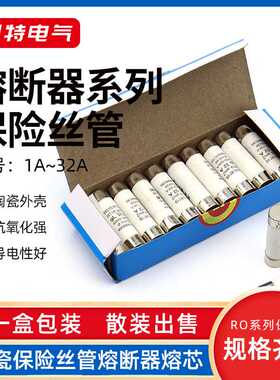 R015R016保险丝RT18陶瓷保险管熔断器熔芯RO15RO16低压熔断体