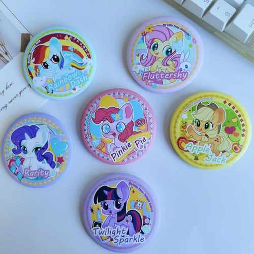 严选小马宝莉胸针可爱吧唧徽章马口铁徽章卡通装饰胸针谷子挂件