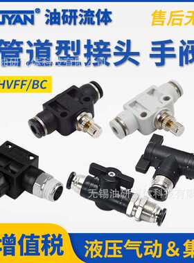 BLF HVFF气缸HVSF手阀PA管道接头BUC-4管式6节流8调速10开关阀12