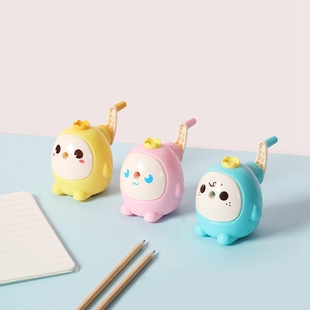 晨光小学生高颜值皇冠蛋仔削笔机906U9自动进退铅笔手摇款 削笔器