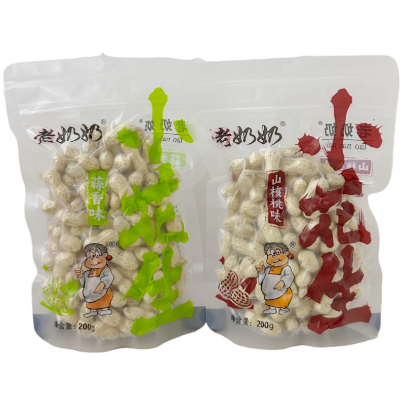 安庆老奶奶小花生蒜香味山核桃味花生休闲零食小吃下酒菜安徽特产