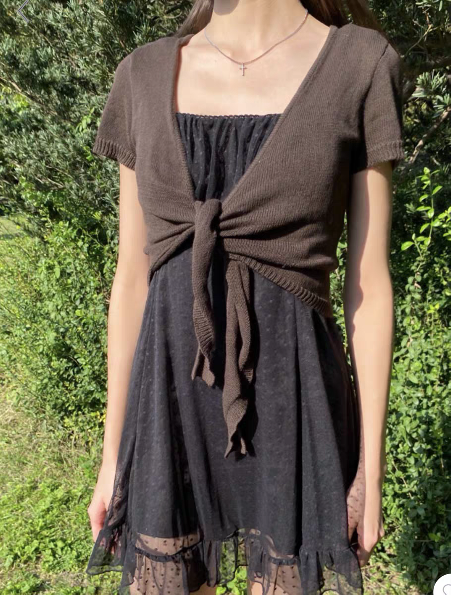 BrandyGirl美式复古bm针织开衫女短袖披肩外搭防晒罩衫上衣外套潮,女装/女士精品,毛针织衫,淘宝优惠券,粉丝福利购,淘宝优惠卷