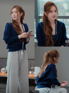 外套上衣 女休闲韩系短款 BrandyGirl许我耀眼赵露思同款 连帽针织衫