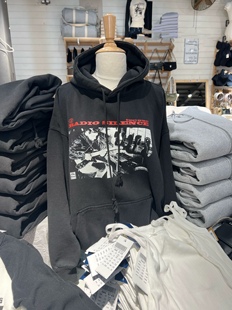 BrandyGirl美式 吉他手印花连帽bm卫衣女宽松加绒外套复古套头帽衫