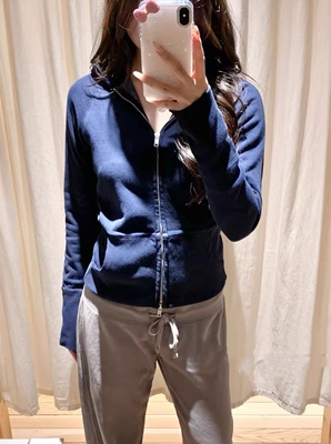 BrandyGirl美式复古连帽拉链bm卫衣外套女中版修身显瘦帽衫上衣潮
