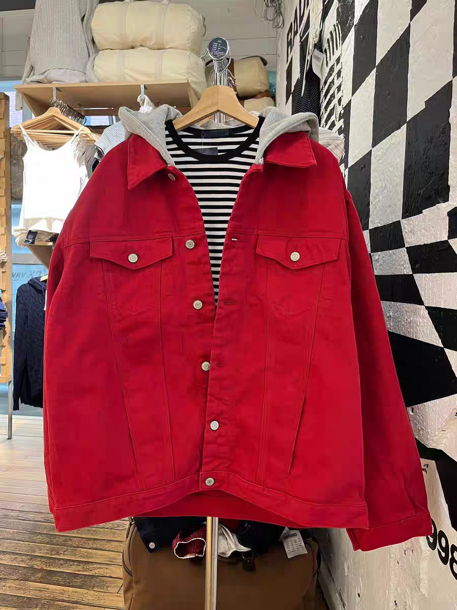 BrandyGirl新款灯芯绒假两件bm连帽外套秋冬休闲长袖卫衣夹克上衣