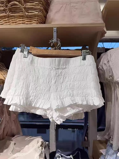 BrandyGirl新款美式辣妹休闲裤bm木耳边短裤女显腿长热裤直筒裤潮