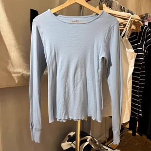 显瘦百搭打底上衣 T恤女圆领修身 BrandyGirl新款 清新慵懒风bm长袖