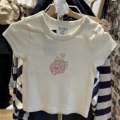 Girl赵露思同款 甜甜圈天使T恤bm短袖 纯棉修身 Brandy 美式 辣妹上衣