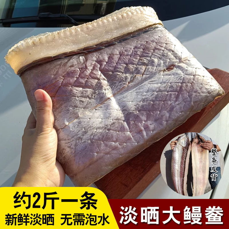 整条大鳗鱼干宁波舟山特产东海本地鳗鲞海鲜干货淡晒鳗鱼干2斤/条