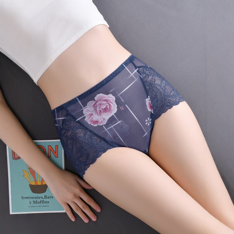 女士中高腰无痕收腹提臀三角裤图片