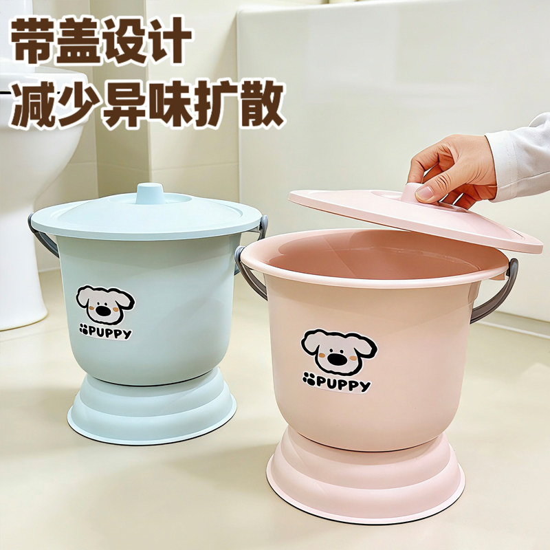 成人家用痰盂孕妇尿桶带盖防臭女卧室老人小便器起夜尿壶尿盆便携