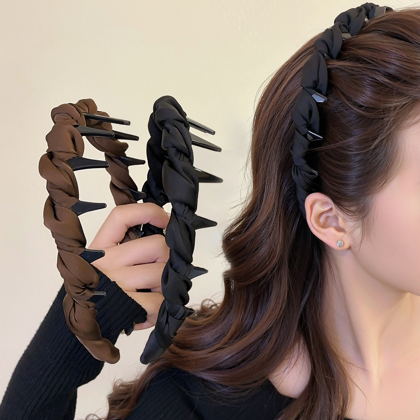 日常外戴高颅顶波浪发箍女2025新款洗脸头箍带齿防滑压发发卡发饰,饰品/流行首饰/时尚饰品新,发饰,淘宝优惠券,粉丝福利购,淘宝优惠卷