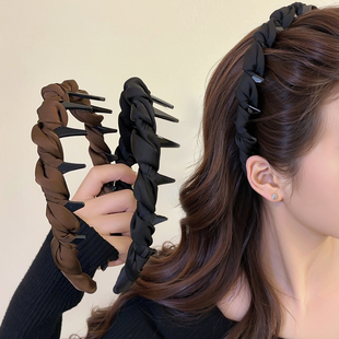 日常外戴高颅顶波浪发箍女2025新款洗脸头箍带齿防滑压发发卡发饰