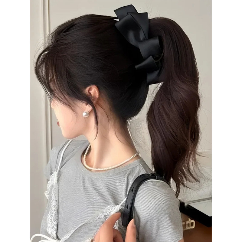 韩系缎面多层蝴蝶结香蕉夹竖夹2025新款高马尾固定发夹半扎发头饰,饰品/流行首饰/时尚饰品新,发饰,淘宝优惠券,粉丝福利购,淘宝优惠卷