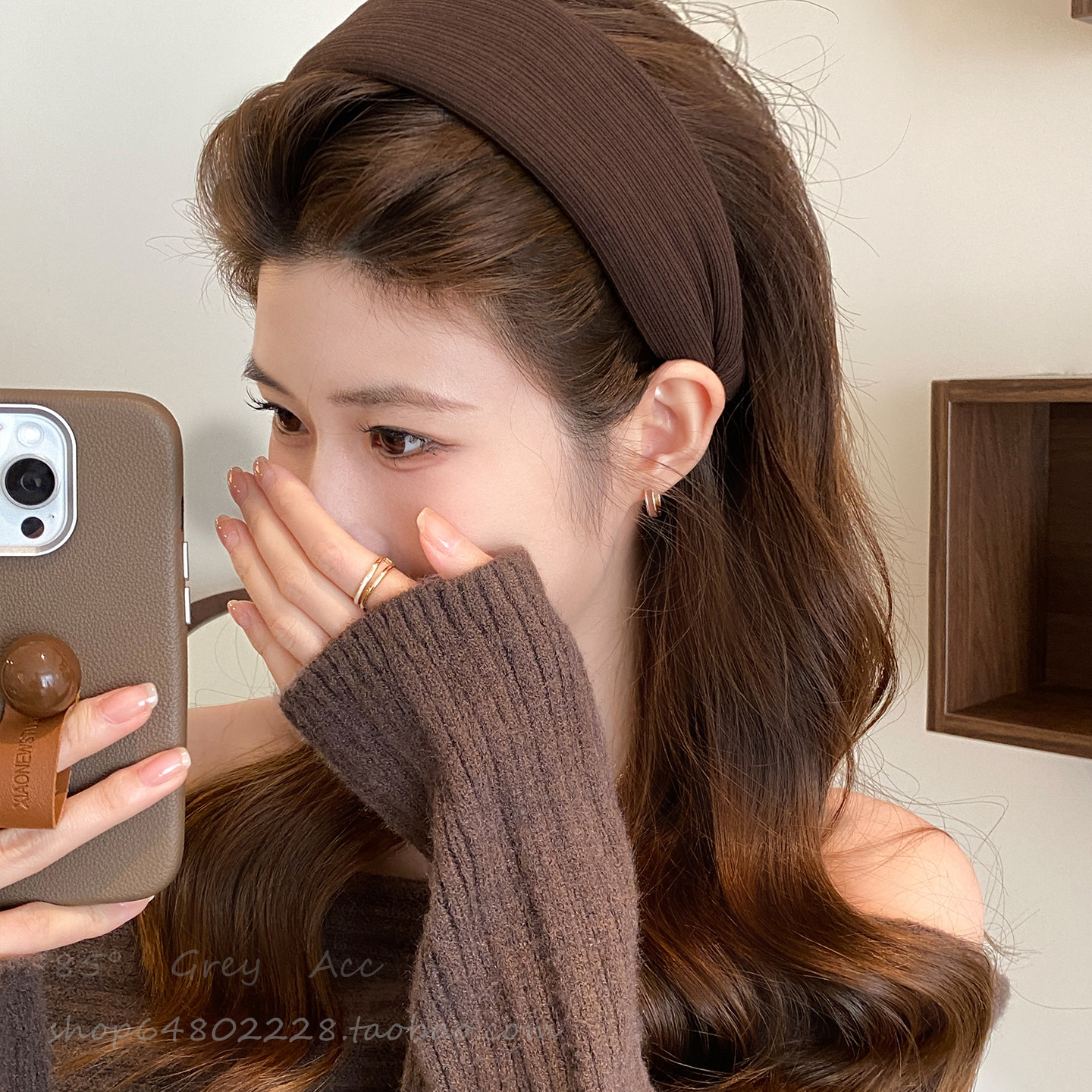 秋冬日常简约百搭宽边发箍发饰女图片