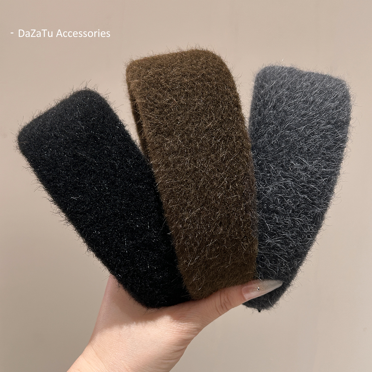 秋冬细毛绒加厚宽边发箍发卡发饰