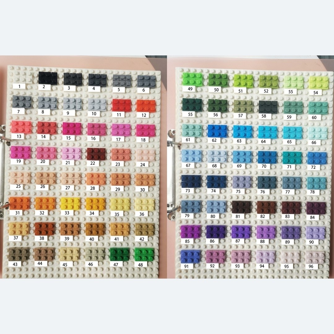 积木背景墙定制 小颗粒色卡 多色积木背板