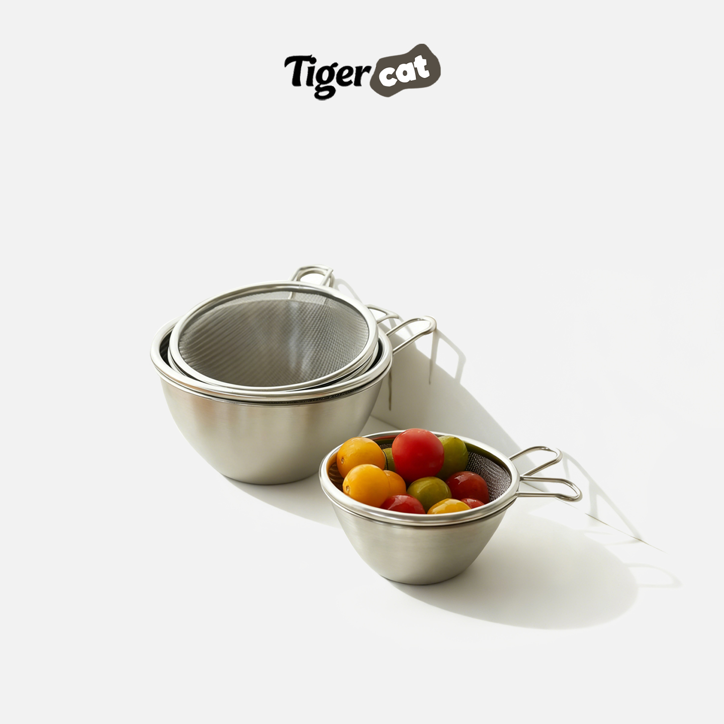 迷你304不锈钢沥水篮小带把手柄