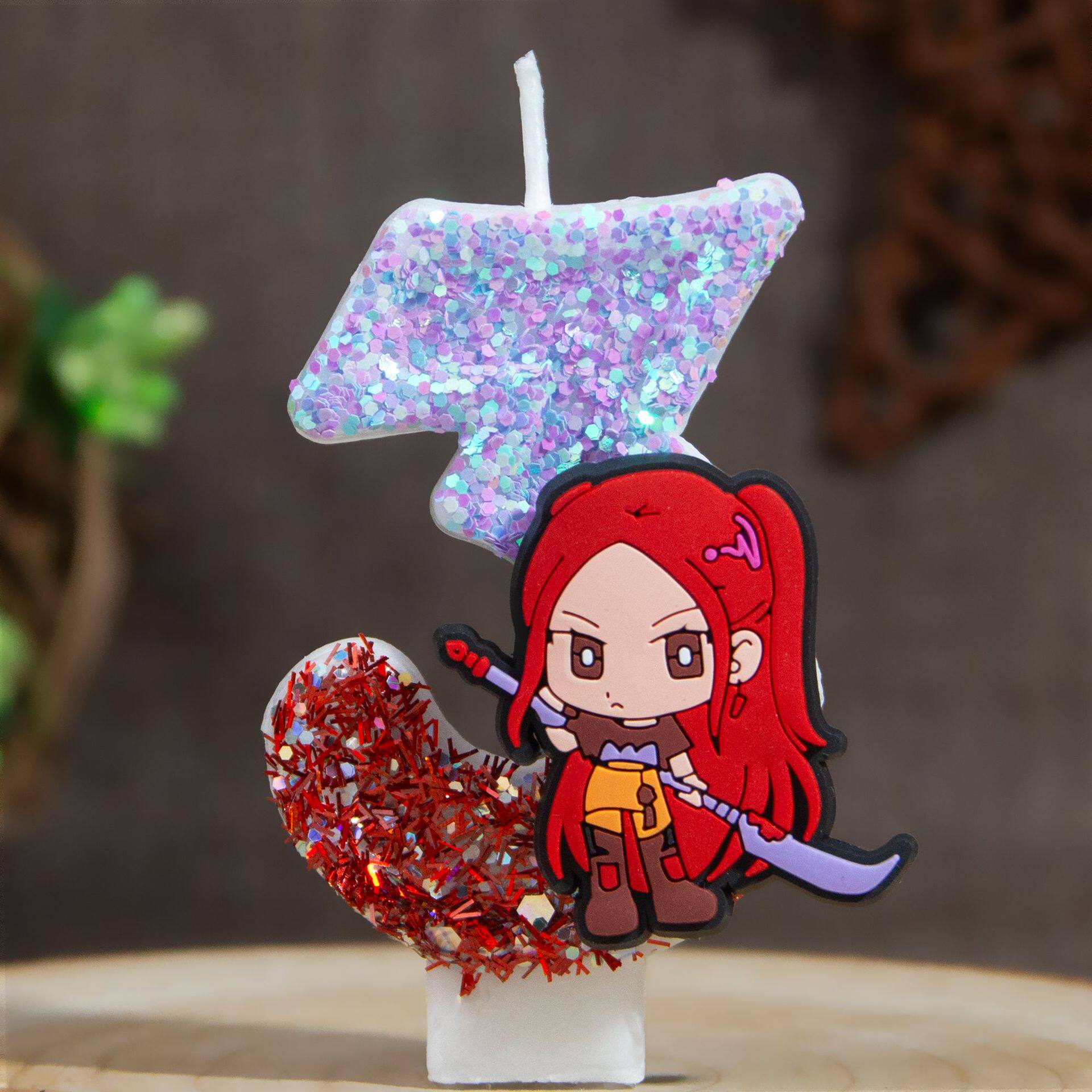 卡通猎魔女团米拉跨境电商专供生日蜡烛数字节庆蛋糕派对数字蜡烛