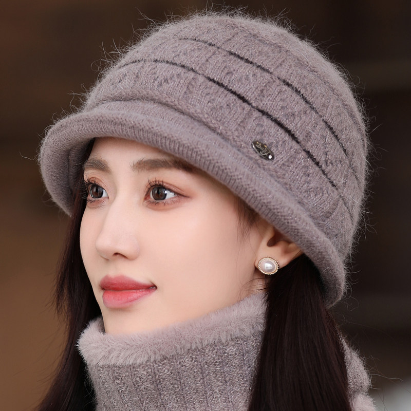 妈妈帽子女秋冬季加绒保暖针织帽防寒棉帽女士中老年人加厚毛线帽,服饰配件/皮带/帽子/围巾,帽子,淘宝优惠券,粉丝福利购,淘宝优惠卷