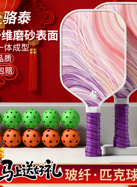 骆泰匹克球拍板碳纤维T700成人儿童专业比赛级匹克球套装pickle拍