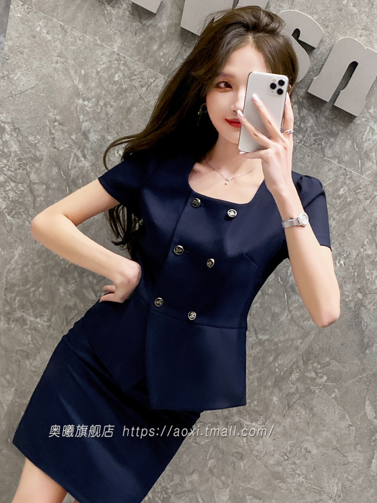 短款西装外套女春夏季新款气质高级感通勤工作服职业西装套裙修身