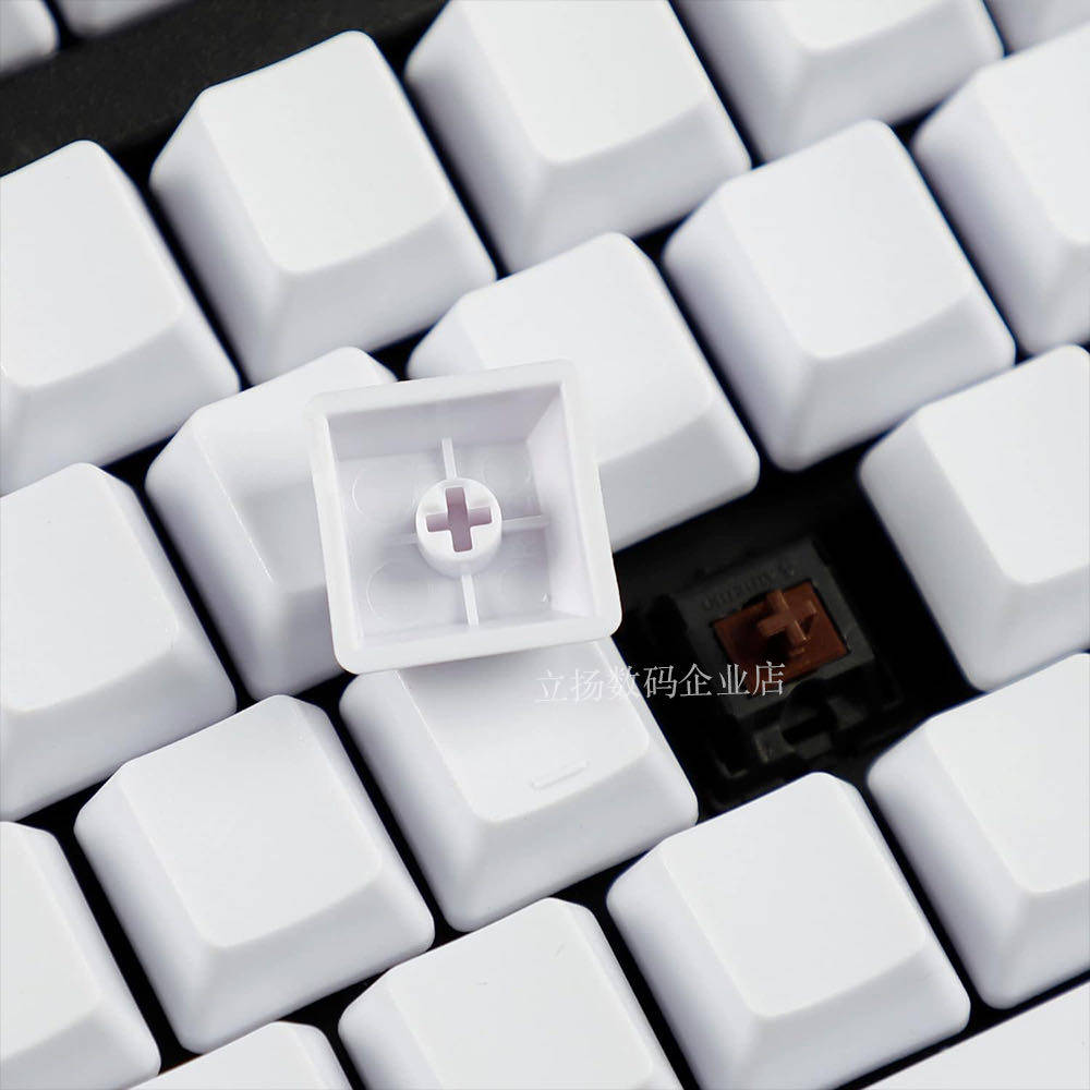 热升华pbt原厂高度十字轴白底无刻定制图案/颜色文字增补机械键帽