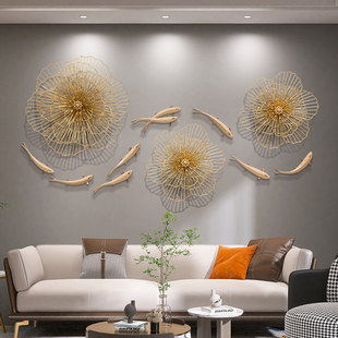 北欧立体浮雕装饰画轻奢简约客厅沙发背景墙创意挂画餐厅铁艺挂饰